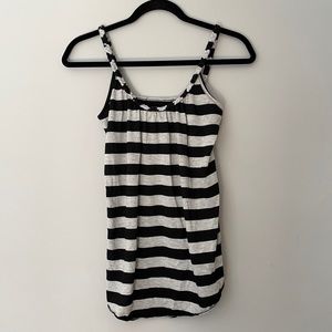 Black and Gray Striped Tank Top